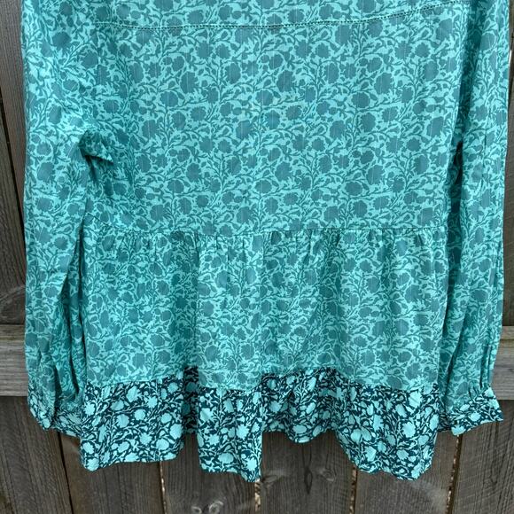 Vineyard Vines Woven Top Tonal Floral Tiered in Sea Clay Floral Small NWT Blouse - Picture 8 of 8